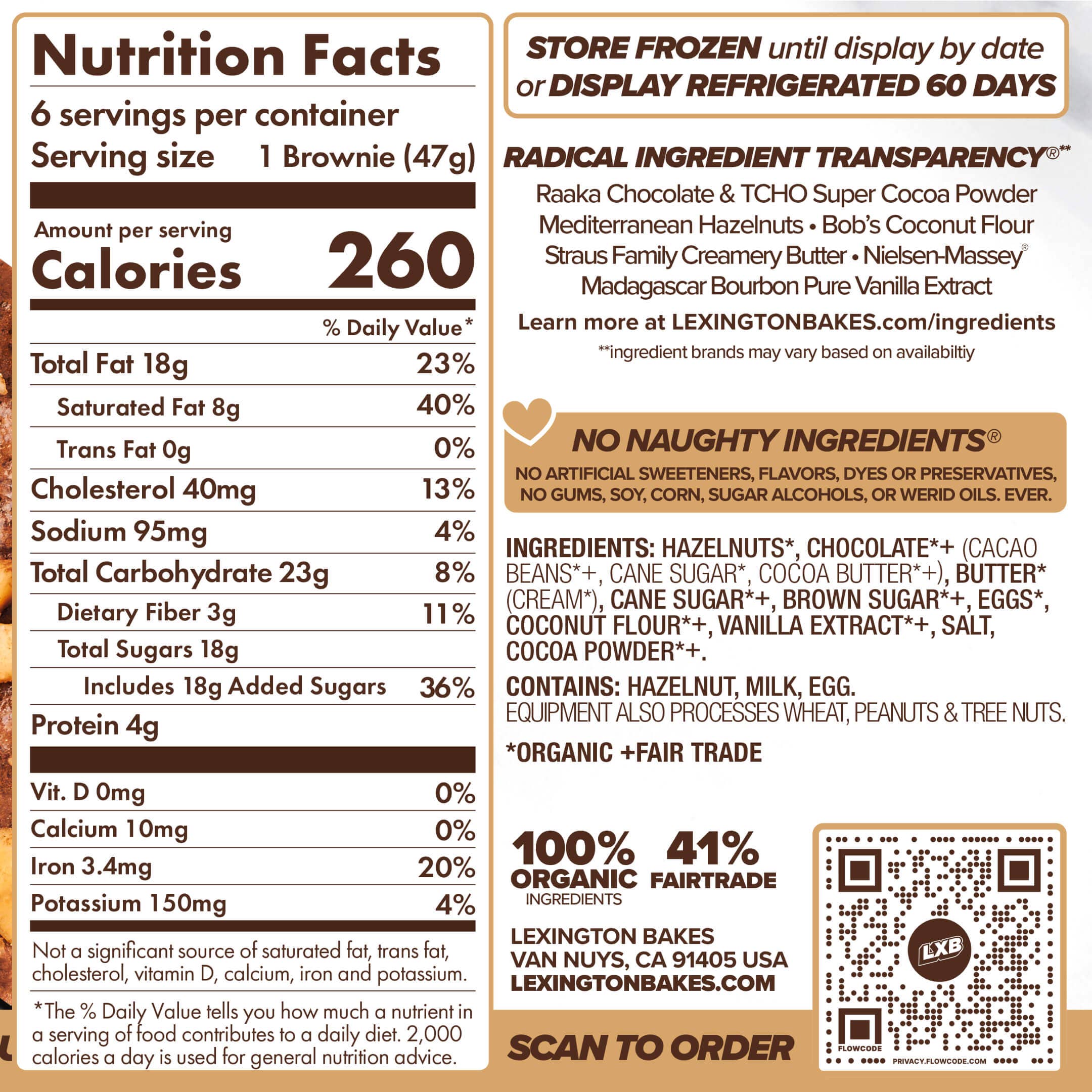 LEXINGTON BAKES - Wholesale Brownie - Hazelnut Crunch Brownies • 6 Pack5