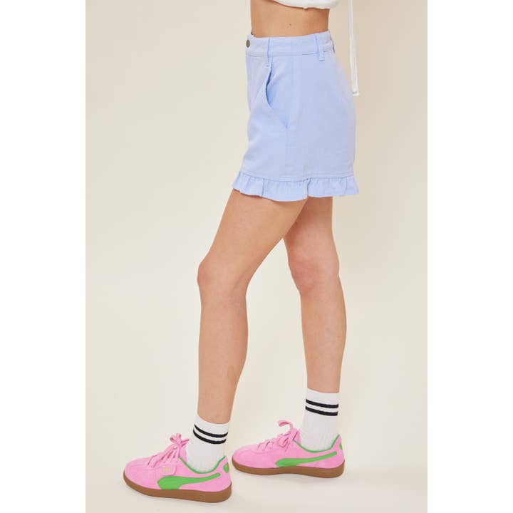 idem ditto – wholesale Shorts – Women’s – RUFFLED HEM COTTON SHORTS WITH POCKETS13