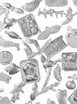 Tesoros Trading Company - Wholesale Ornament - 100 Assorted Vintage Milagros, Peru5