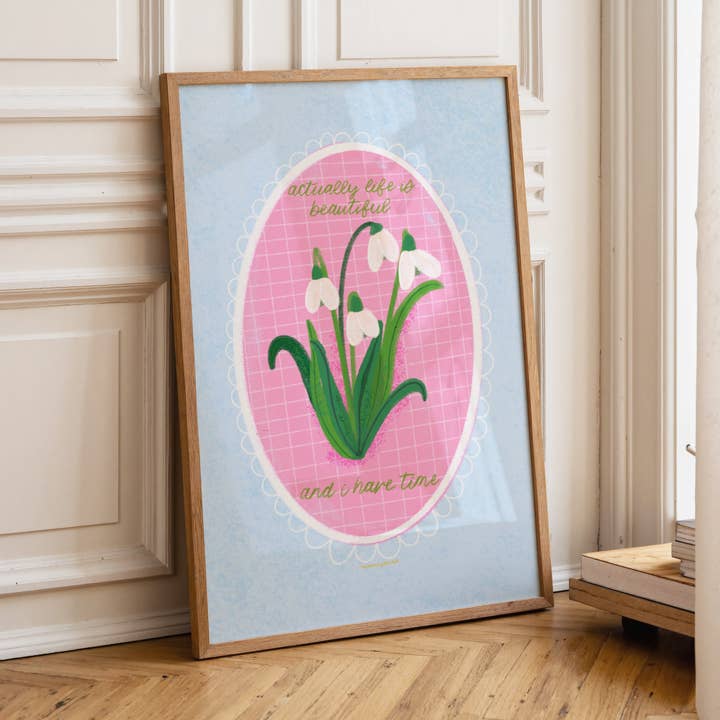 Snödroppar | Livet är vackert citattryck för wholesale av Moo and May Studio