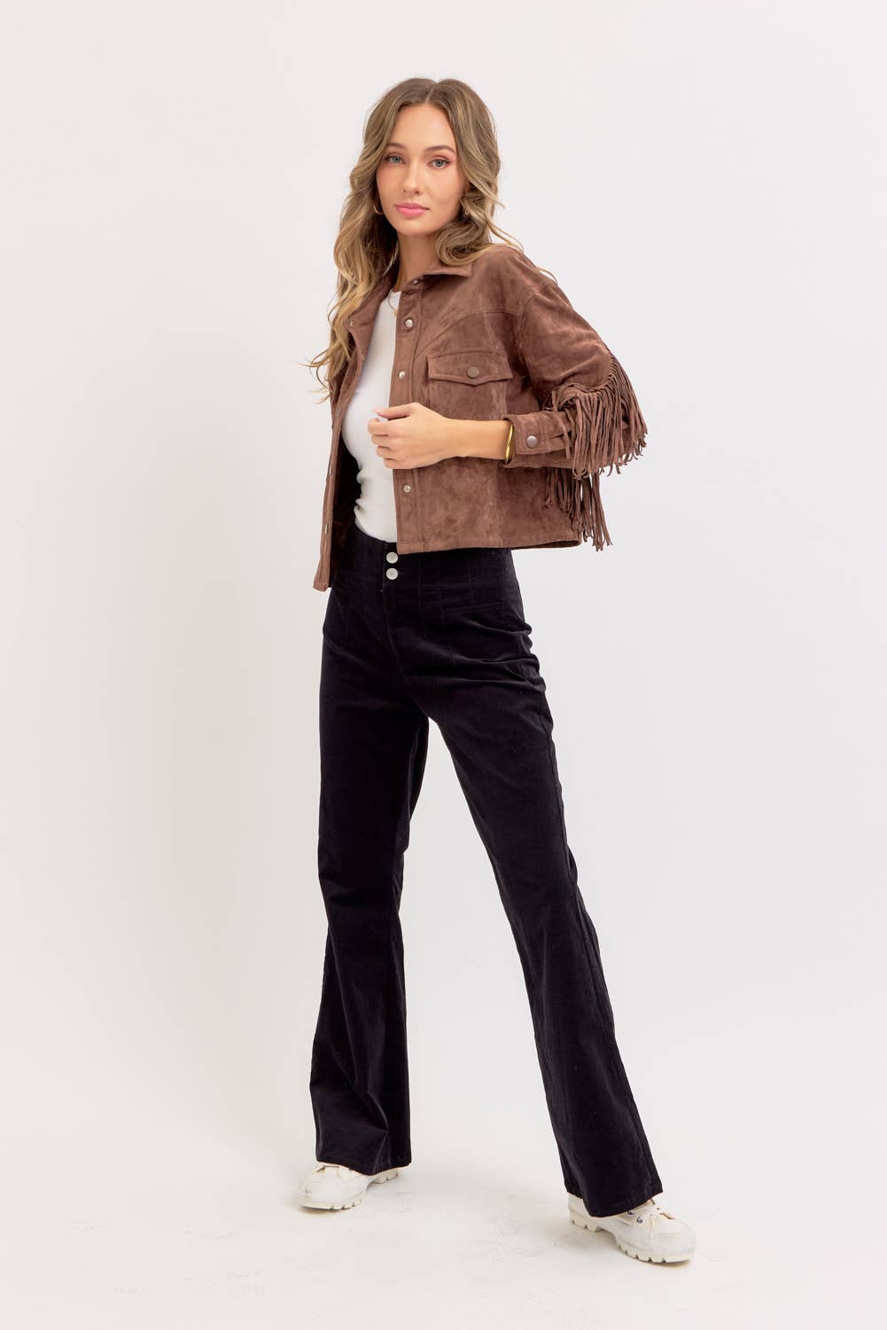 Sweet Lovely by Jen – Großhandel Hemdjacke/Shacket – Damen – Western-inspirierte Wildleder-Shacket15