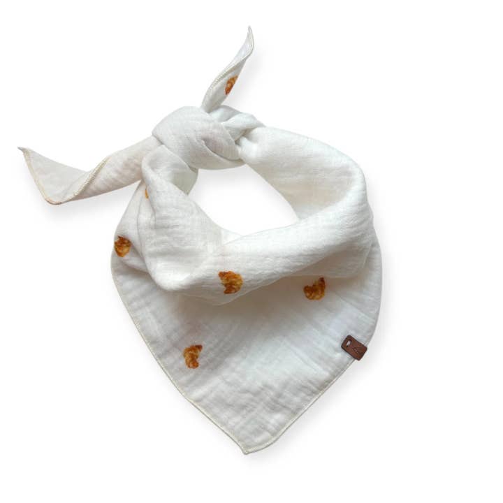 Lieblingspfote - Wholesale Pet Bandana - Dog - Muslin Scarf "CROISSANTS"