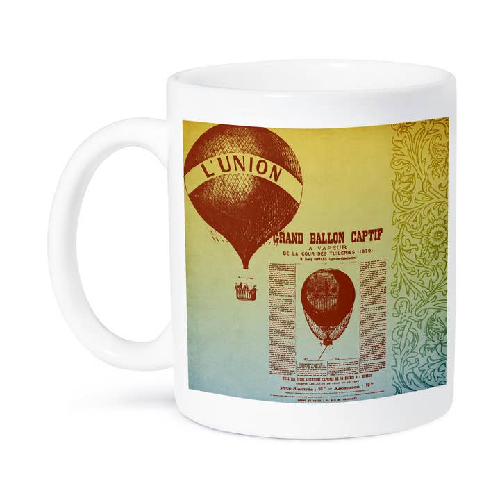 3dRose - Venta al por mayor Taza - 3dRose, Arte Vintage de Globos Aerostáticos Franceses, Taza8