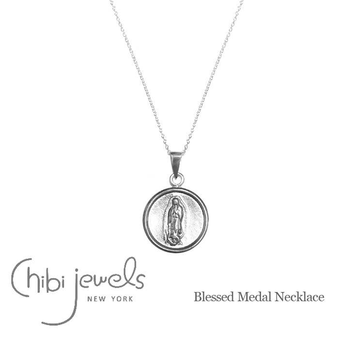 Välsignat medaljonghalsband (silver) för wholesale av Chibi Jewels