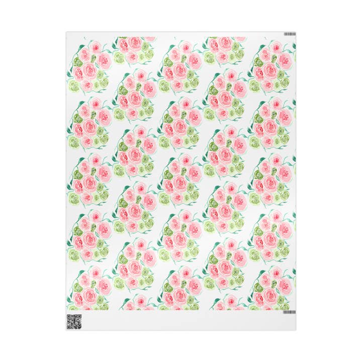 Merry Roses Wrapping Papers for wholesale by Oceane's Echo