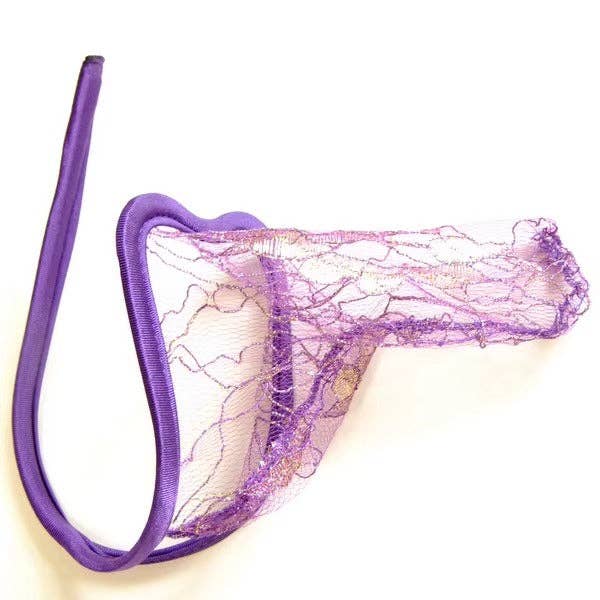 VIGOR - Wholesale Underwear - Men's - Men's See-Through Hollow Out C-String Thong Jockstrap Sheer2