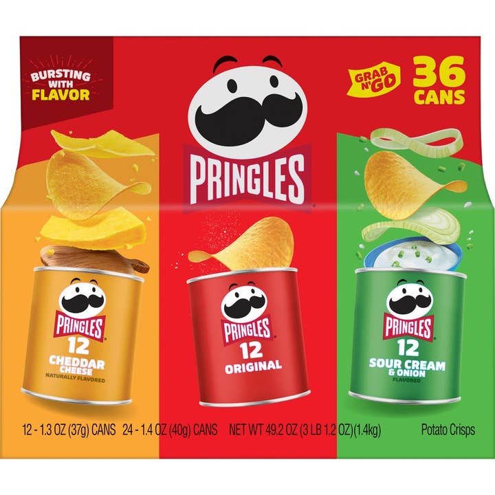 Pringles Grab & Go Potato Crisps, Variety Pack, 36 ct for wholesale by Swift Trade Group LLC