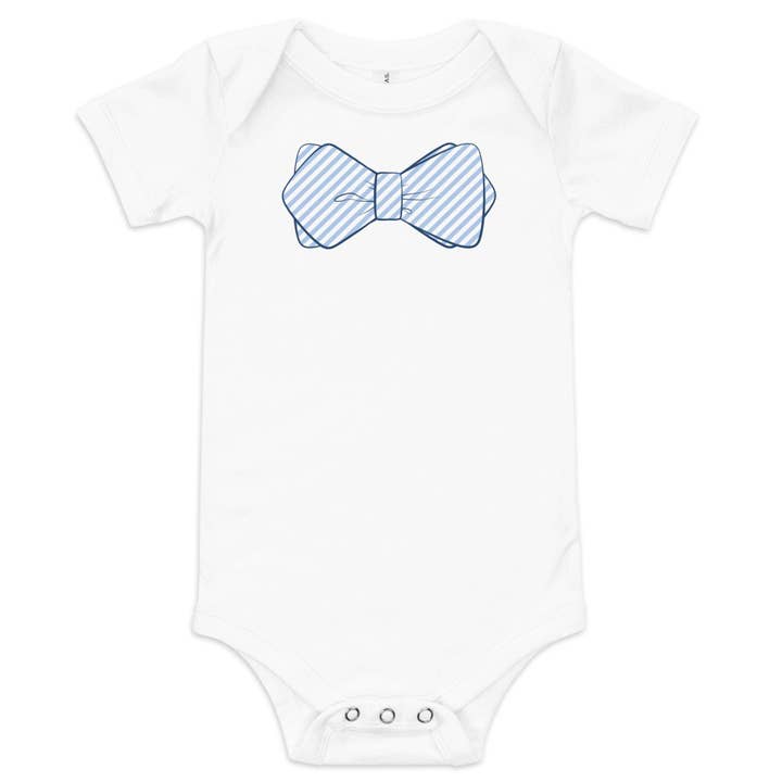 Blue Bowtie Onesie for wholesale by Little Hometown