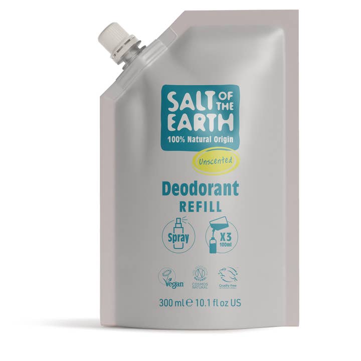 Unscented Spray Refill Pouch 300ML for wholesale by Salt of the Earth