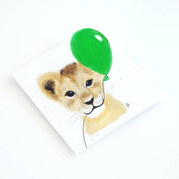 Baby Lion Bespoke Stationery / Low-Waste & Handmade for wholesale by Gabriella Rizzo Studio