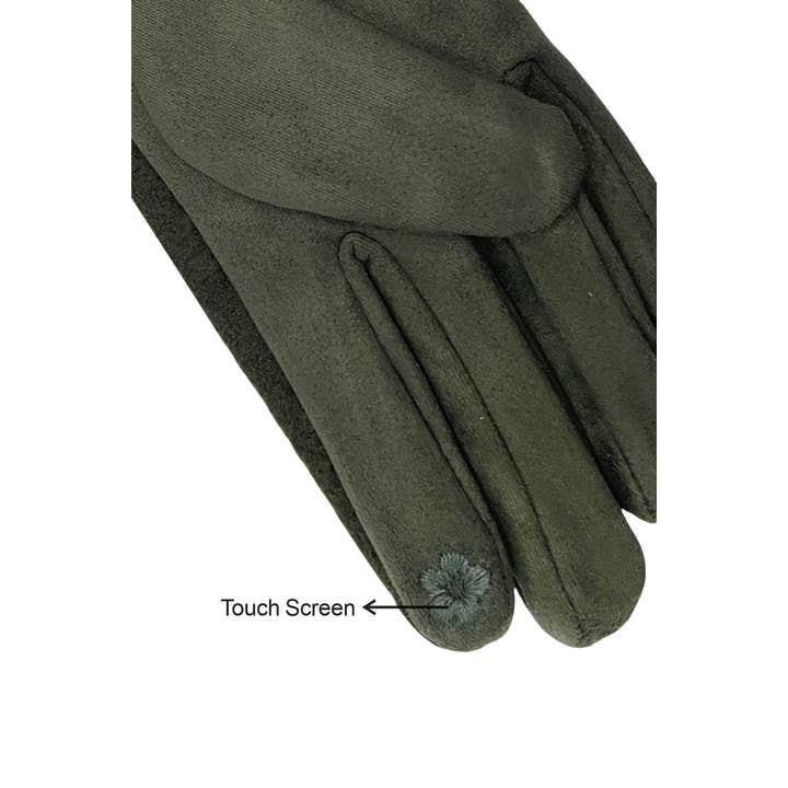 Fashion Scarf World - Vente Gants – femme - Gants à écran tactile 3D en forme de fleur de pavot7