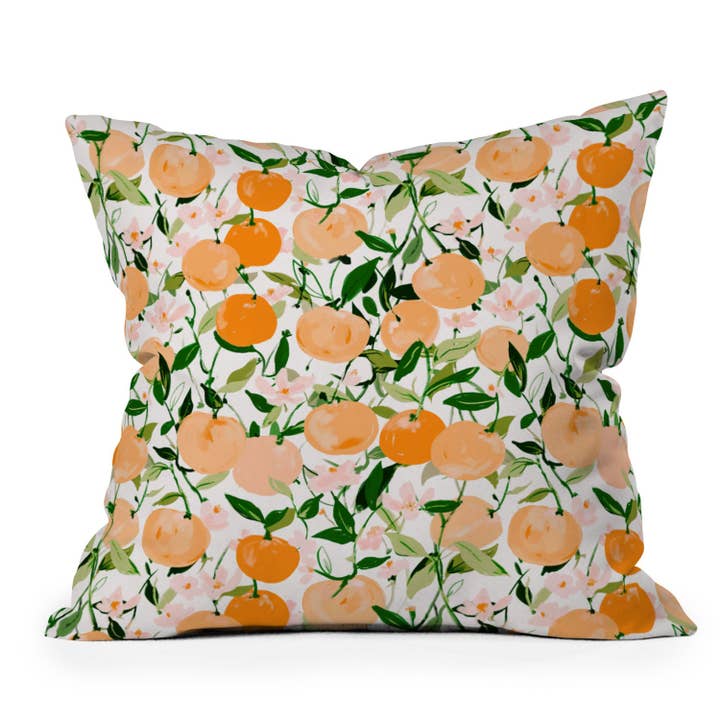 Alison Janssen Spring Clementines Throw Pillow for wholesale by Deny Designs