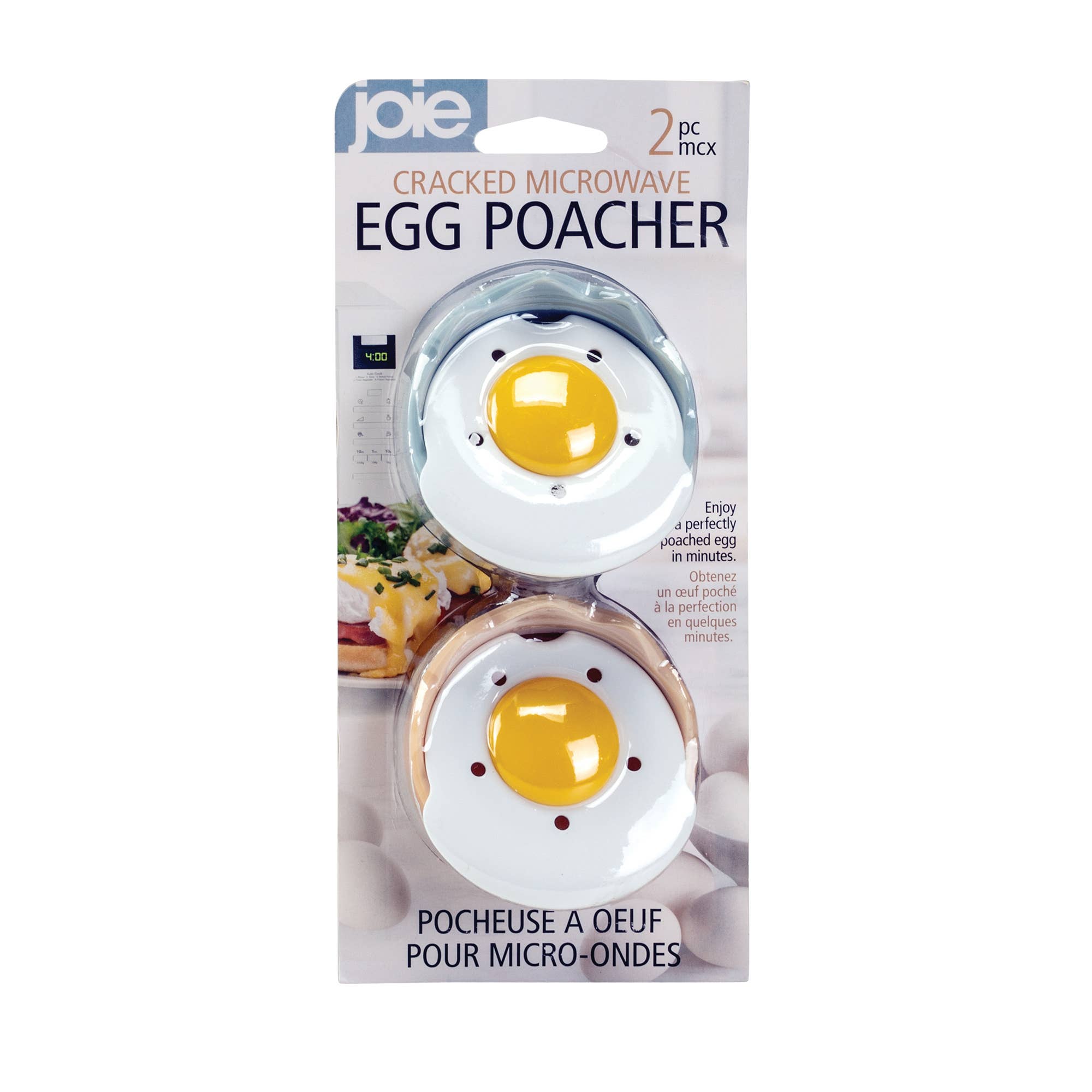 HIC - Harold Import Co. - Wholesale Kitchen Tool/Gadget - Joie Cracked Microwavable Egg Poacher, Set of 21
