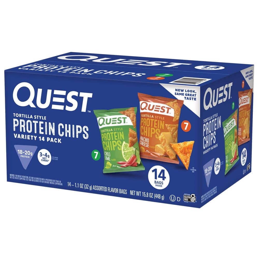 Swift Trade Group LLC - Wholesale Chips - Quest Tortillastijl Proteïne Chips, Variety Pack, 14 stuks van 32 g3