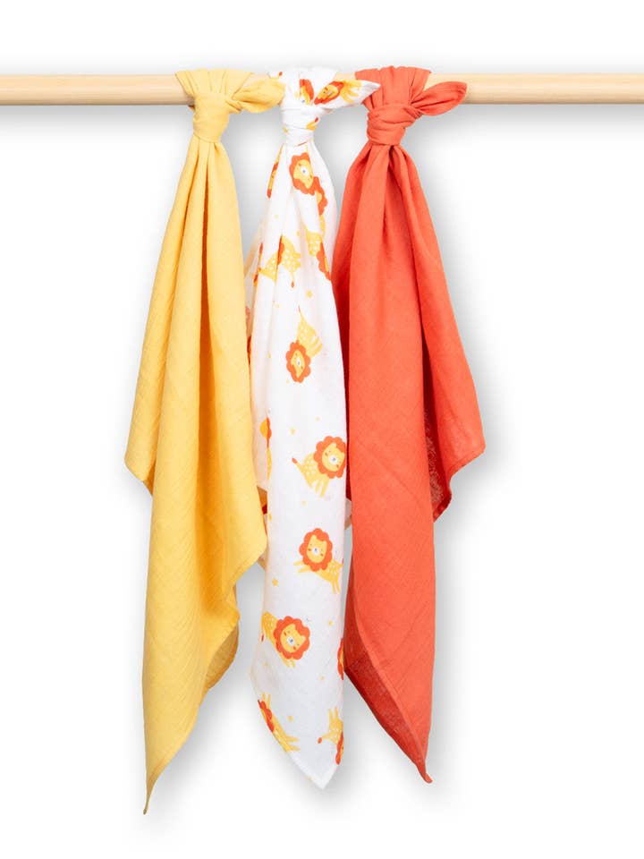 Lion and mouse muslins for wholesale by Kite Clothing