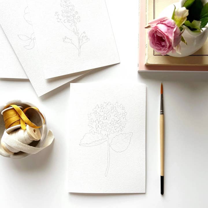 emily lex studio - Wholesale Stationery/Notecard Set - garden flowers paintable watercolor notecard set5