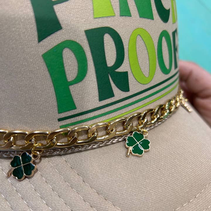 Vibes Hat Company - Wholesale Hat Accessory - Women's - Lucky Clover Trucker Chain | Hat Band | Hat Chain |Cap Jewel1
