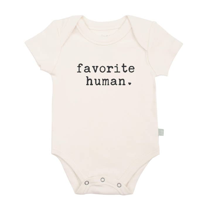 baby graphic organic bodysuit | favorite human for wholesale by Finn + Emma