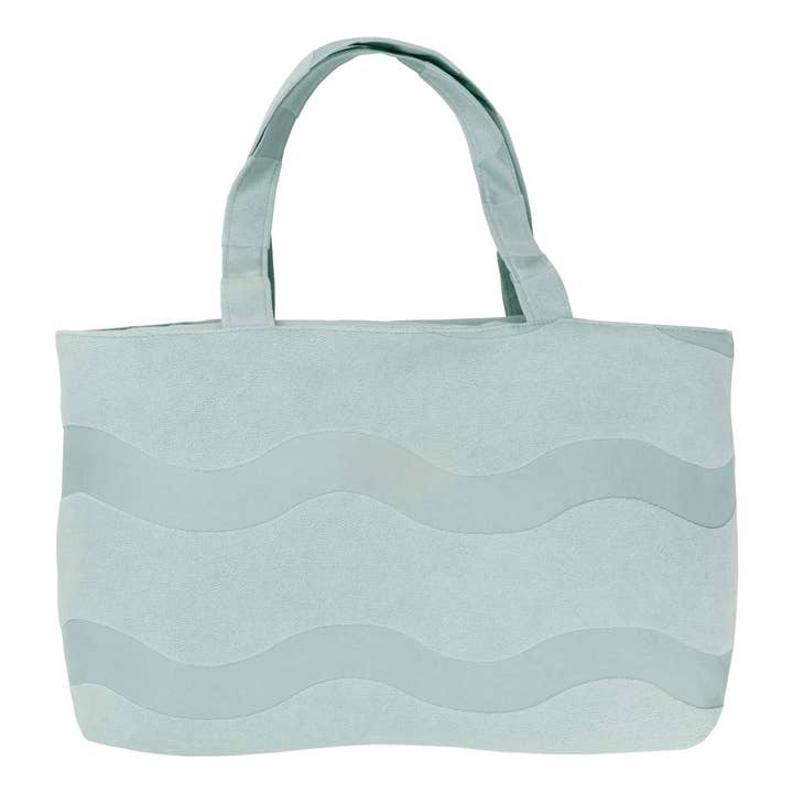 Flamingueo - Wholesale Beach Accessories - Aquamarine wavy travel bag with interior pocket1
