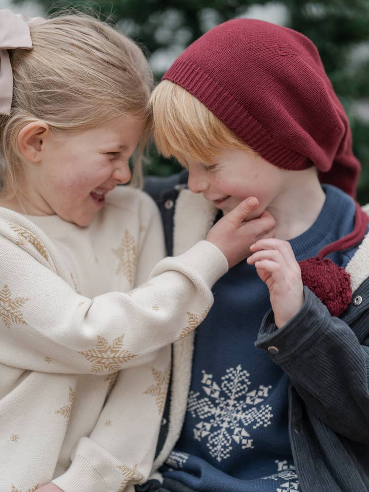 hanevild - Wholesale Knit Sweater - Kids - Snefnug bluse, blå3