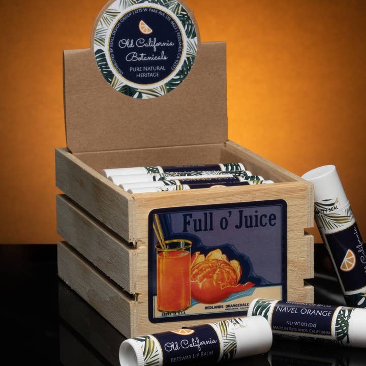 Old California Botanicals Beeswax Lip Balm 12-Pack for Partner Retailers for wholesale by Old California Botanicals