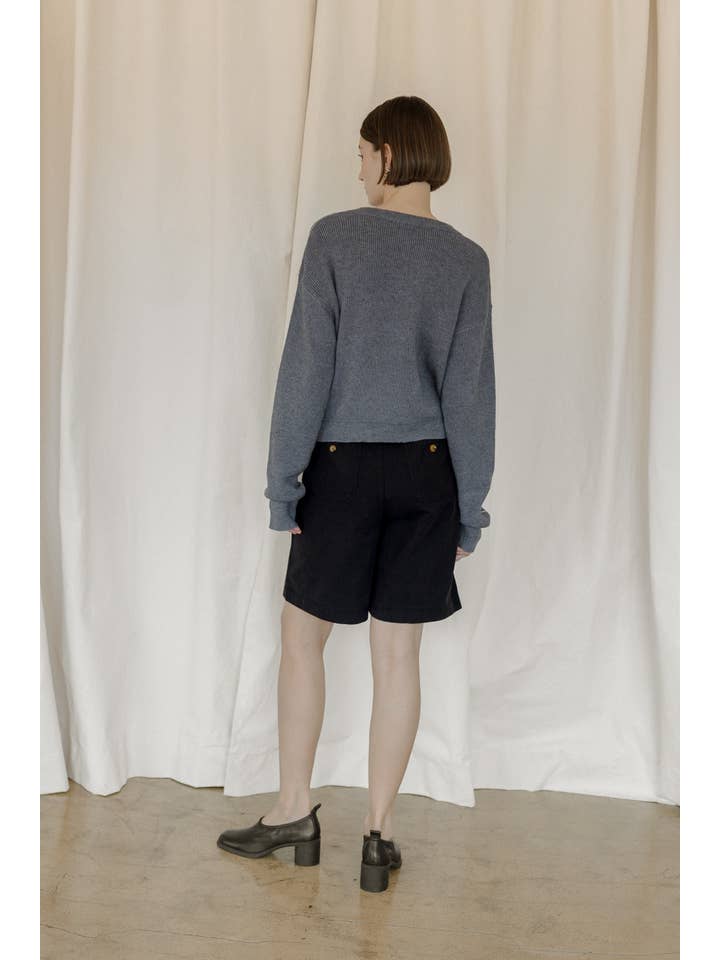 MOD REF - Wholesale Knit Sweater - Women's - The Anna Sweater | Knit Sweater with Contrast Side Seam