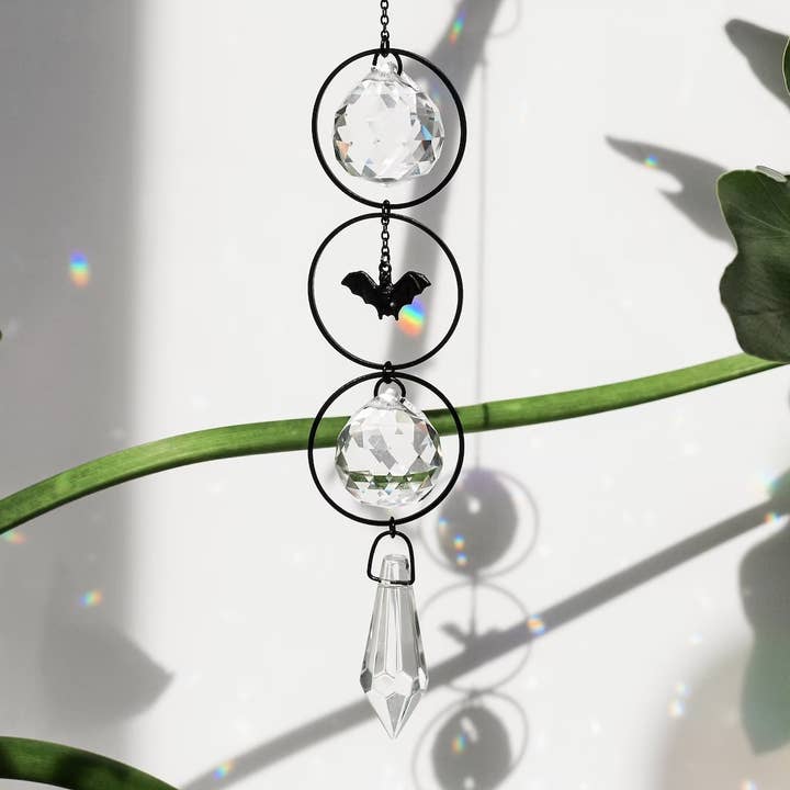 Black Suncatcher Car Charm Hanging Window Decor for wholesale by Cosmic Crow