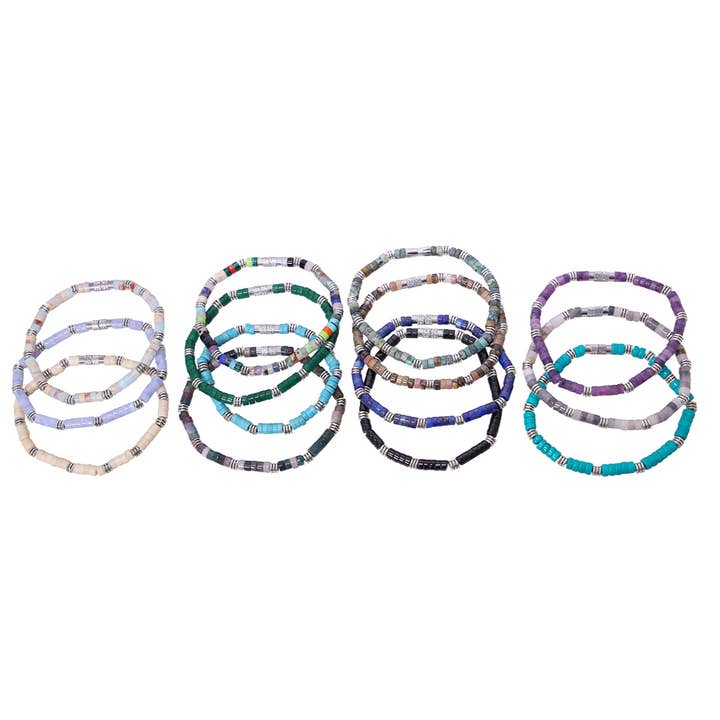 Zoey Simmons - Wholesale Beaded Bracelet - $11.00 Pc x 15 Pcs Semi-Precious Beaded Bracelets Prepack1