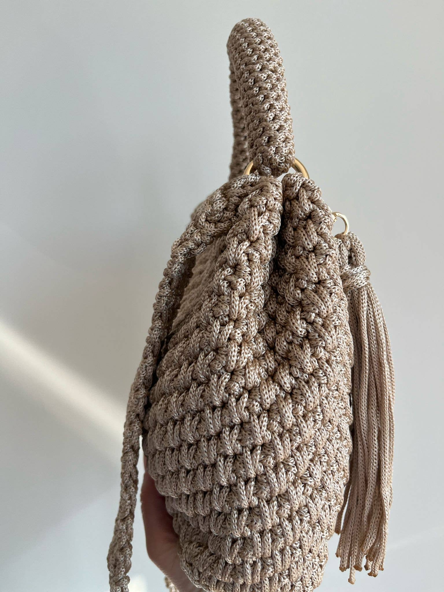 CHQEL – wholesale Shoulder bag – women's – CHQEL Polyester Macrame Shoulder Bag Handmade Crochet Bag8