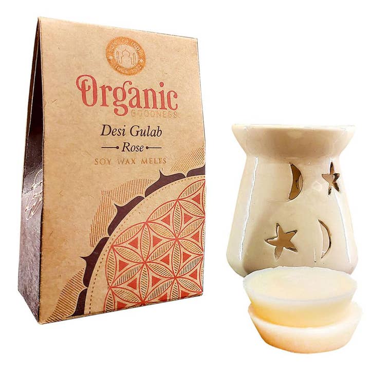 Wax Melts, Organic Goodness, Desi Gulab Rose for wholesale by Shared Earth