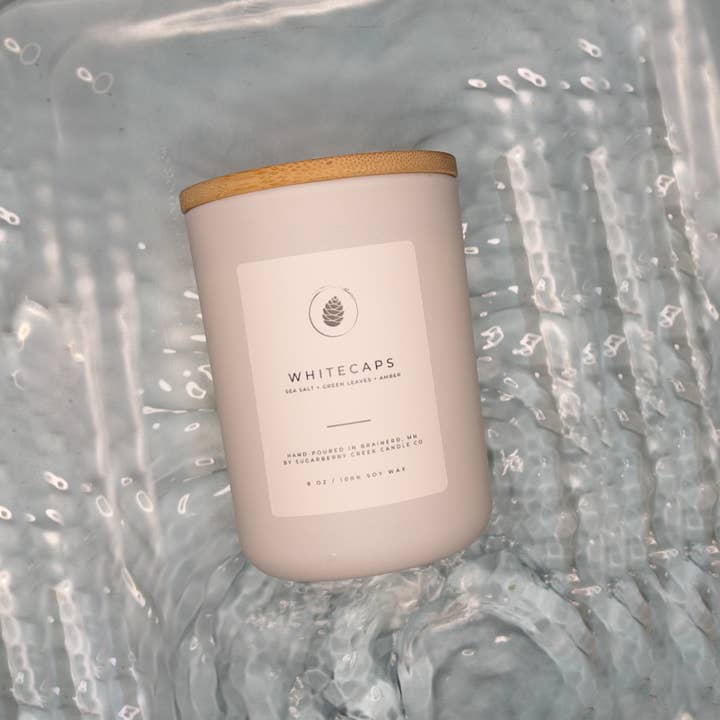 Sugarberry Creek Candle Co. - Wholesale Jar/Filled Candle - Whitecaps Soy Wax Candle