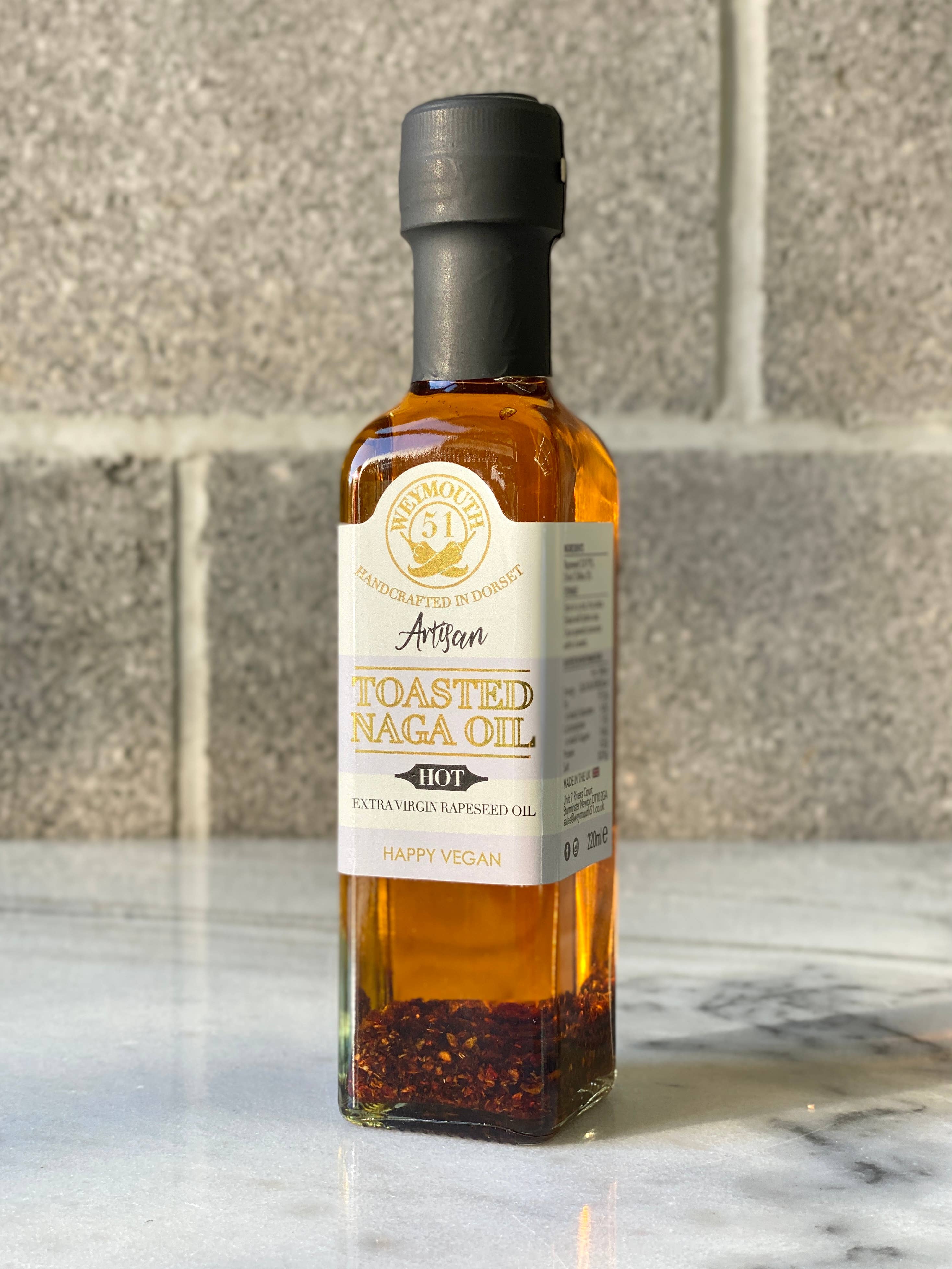 Weymouth 51 Hot Sauces - Wholesale Cooking Oil - Toasted Naga Extra Virgin Cold Pressed Rapeseed Oil 220ml