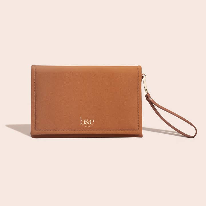 Ben & Ellie Baby - Wholesale Nappy bag – Baby - Nappy Change Clutch & Wipes Case Set - Montana Tan with Sienna Blue2