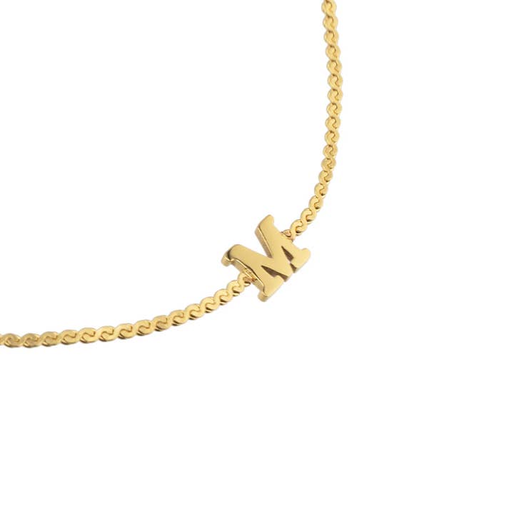 Brenda Grands Jewelry - Wholesale Charm/Dangle Bracelet - Waterproof Dainty Gold Initial Bracelet28