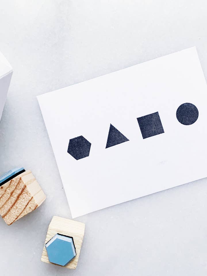 Tiny Geometric Shape Stamps • Small Rubber Stamps for Bujos and Planners for wholesale by Papergram