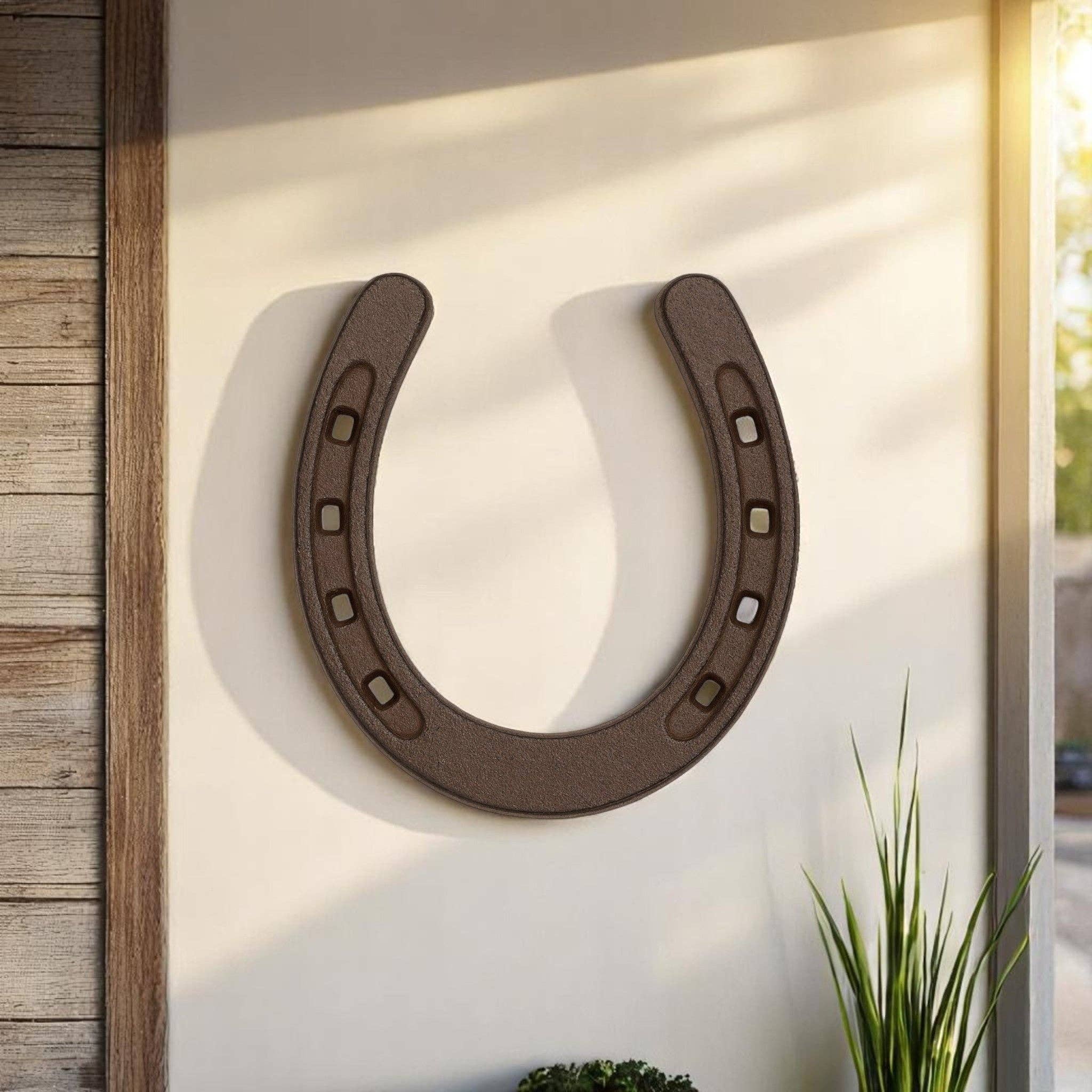 Iron & Blossom - Wholesale Wall Accent - Cast Iron Horseshoe - Rustic Western Good Luck Charm, Home Decor Accent1