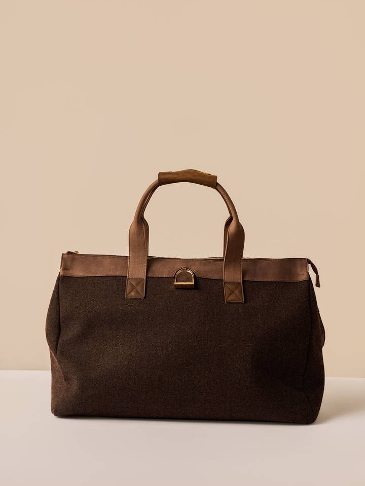 Begrænset udgave Brindle Tweed Weekender-taske for engroshandel hos Oakbark & Chrome
