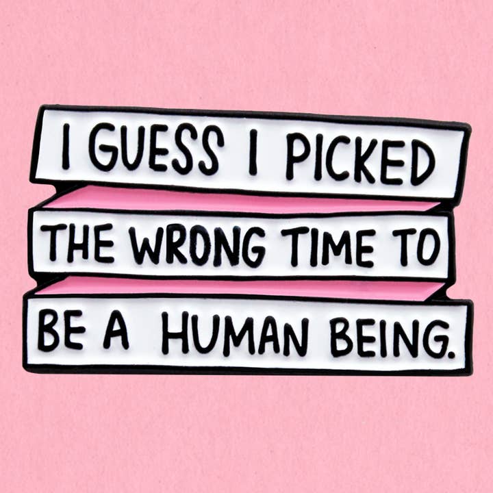 Human being enamel lapel pin for wholesale by Kate Gabrielle