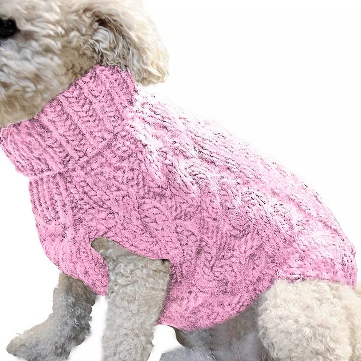 Daniel’s Pet Emporium - Wholesale Pet jumper – Dog - Indi Knitted Sweater Pink | Daniel's Pet Emporium1