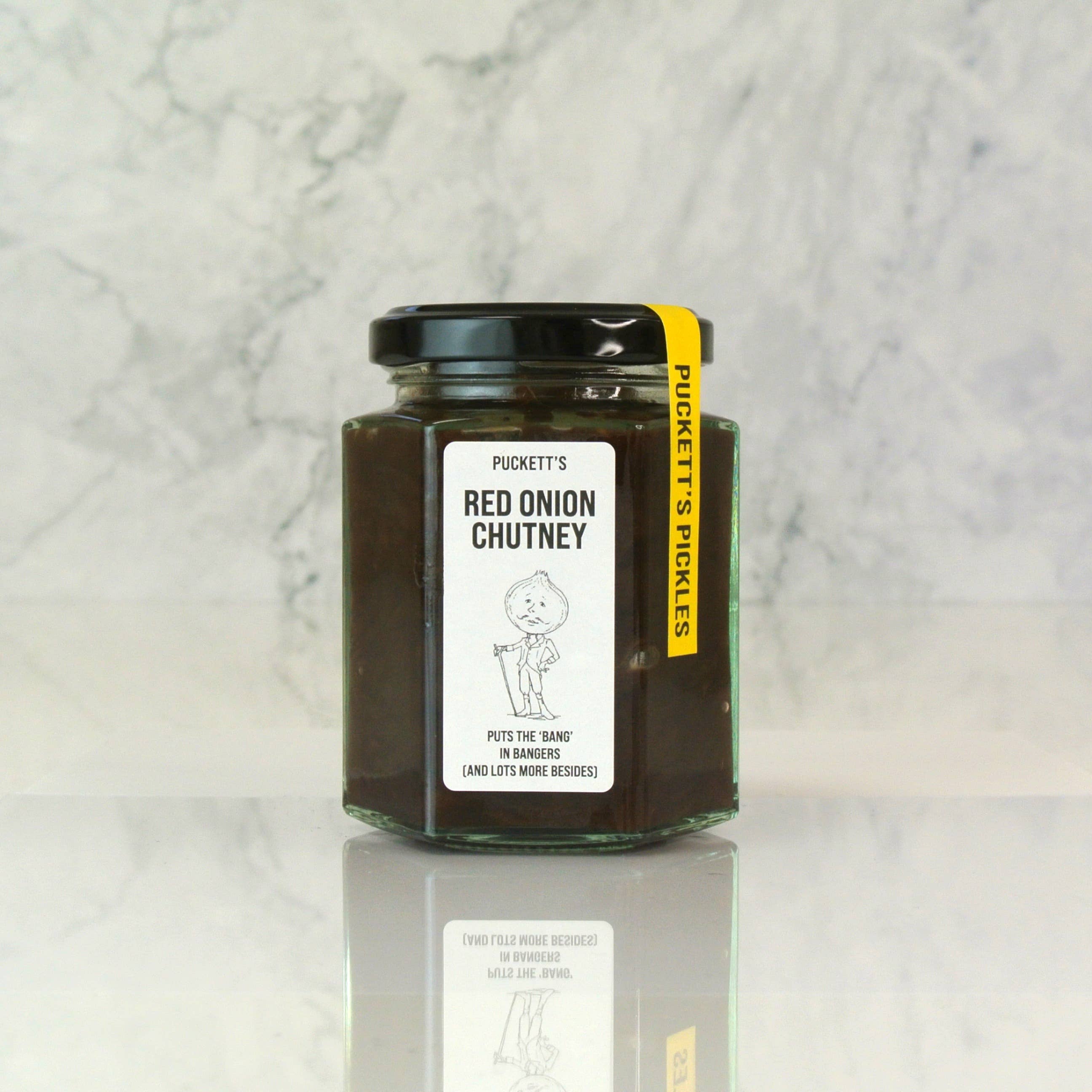 Puckett's Pickles Ltd - Vente Chutneys - Chutney d'oignons rouges - pour relever vos saucisses et bien plus encore1