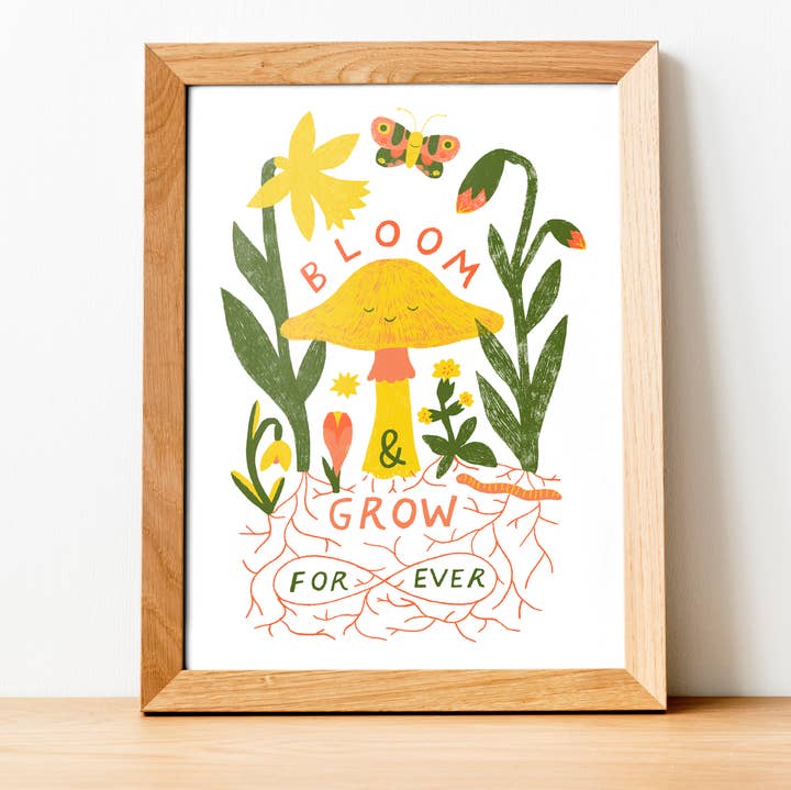 Lucy Scott Illustration - Wholesale Art Print - Bloom & Grow Forever Print, Mindful Nature Wall Art0