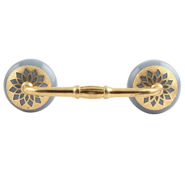 12 Piece Attractive Grey Ceramic Modern Door Handle Interior for wholesale by Daana Paani LLC