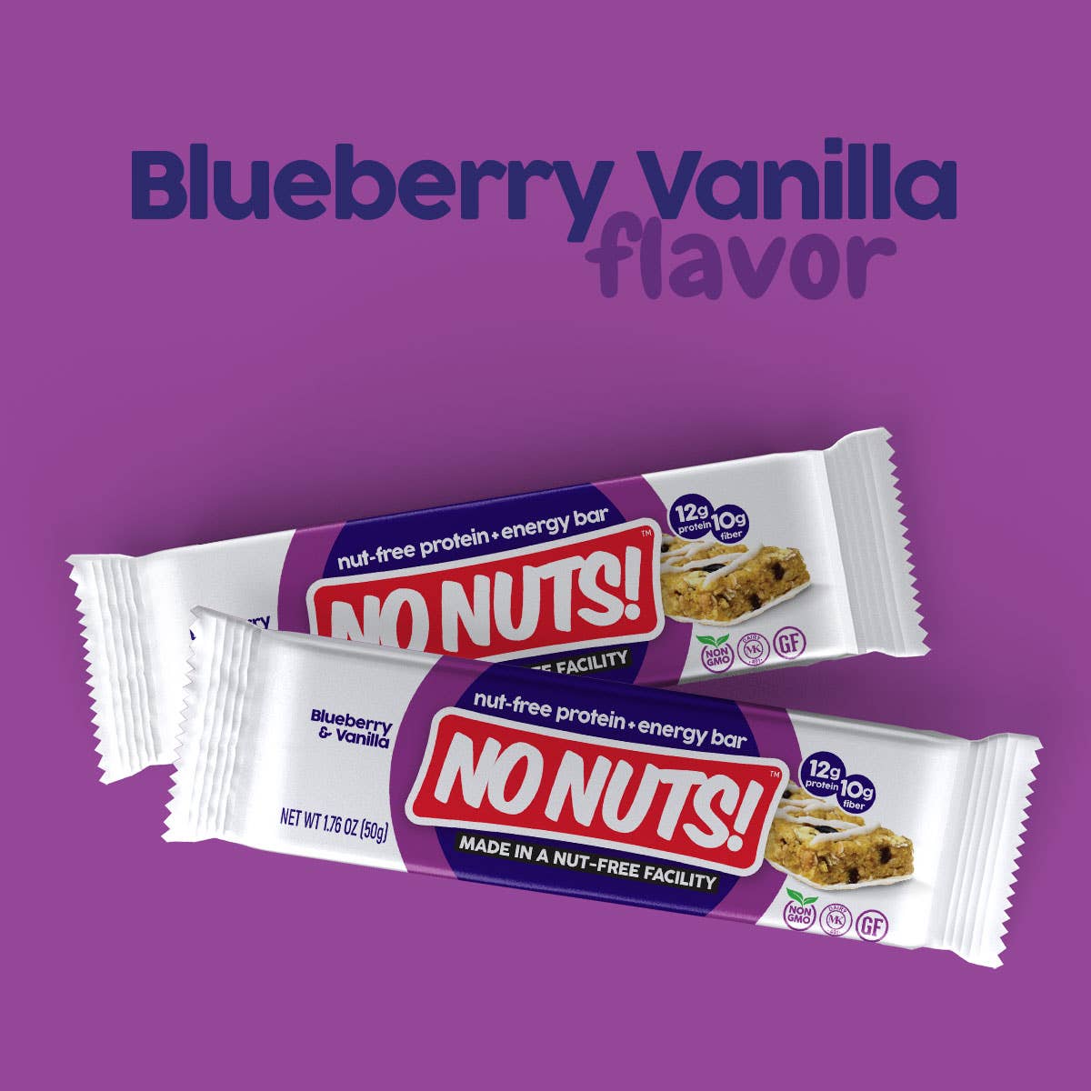 No Nuts! - Wholesale Snack Bar - Blueberry & Vanilla Snack Bars - 12 Bar Pack3