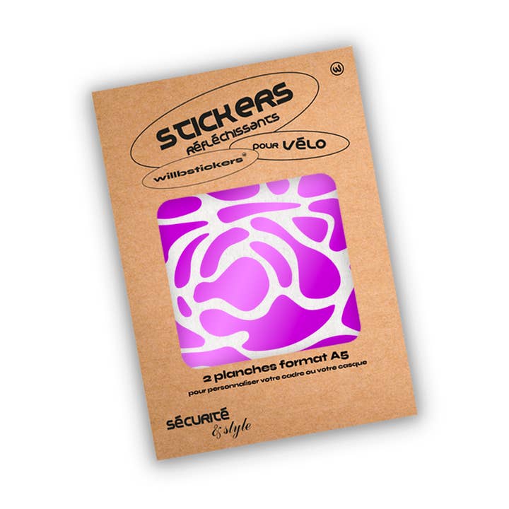 2 sheets of reflective stickers “CAMO” for wholesale by WILL B STICKERS