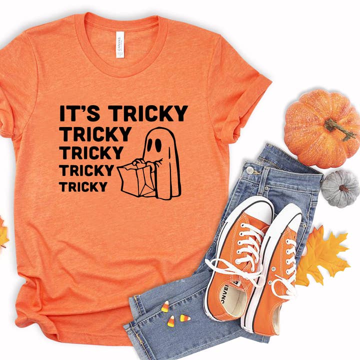 It's Tricky Shirt, Its Tricky, Funny Halloween Shirt for wholesale by Main Street Tees