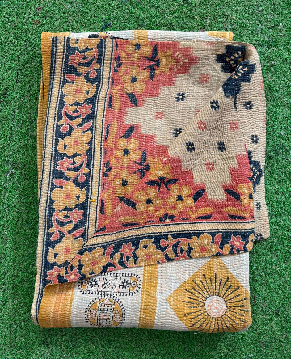 bhavnas boutique - Wholesale Quilt - Bedcover Cotton Bedspread Kantha Stitch Quilt Vintage Gudari8