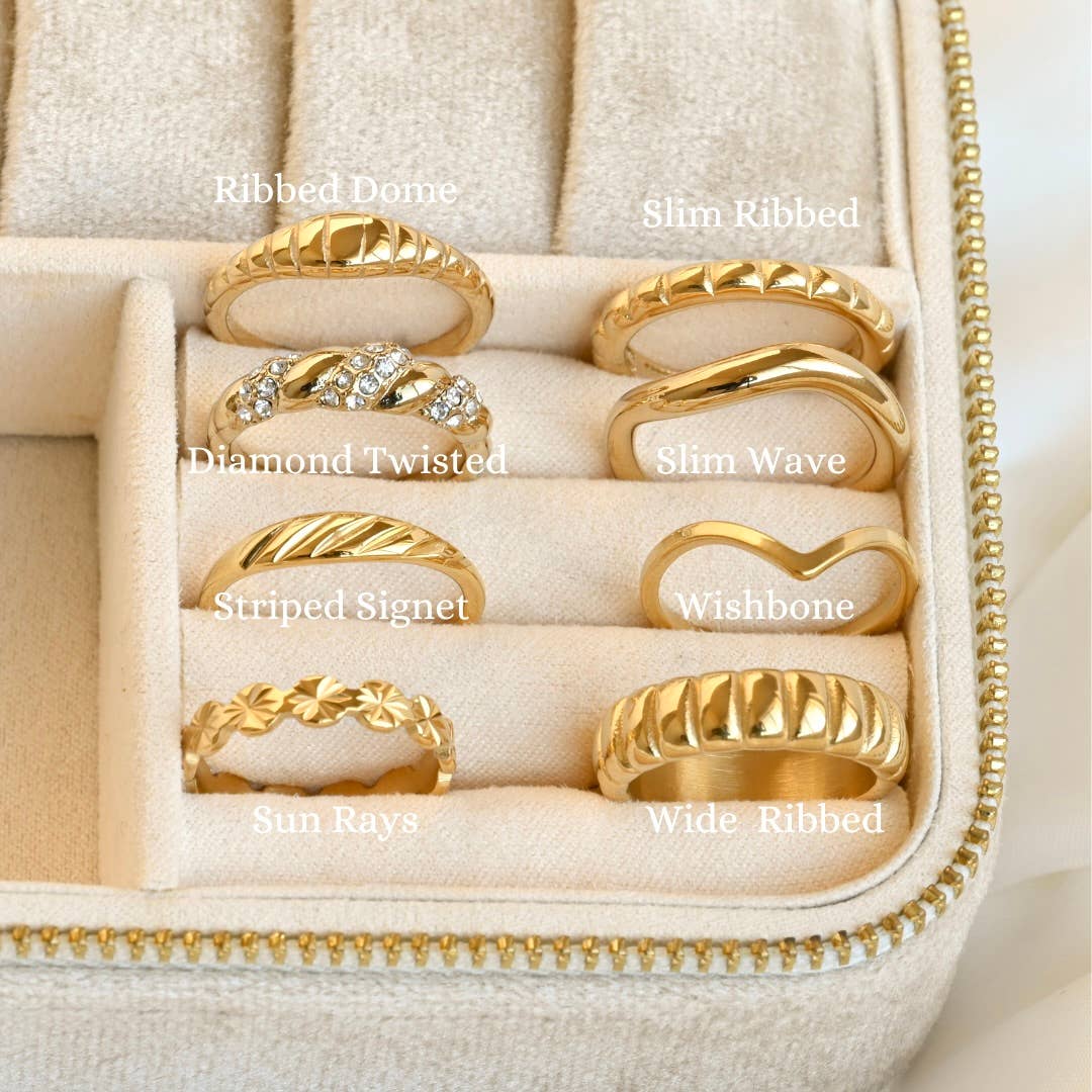 Blueyejewelry – wholesale Band/stacked ring – Gold Stacker Rings - Tarnish-free Dainty and Bold Rings22