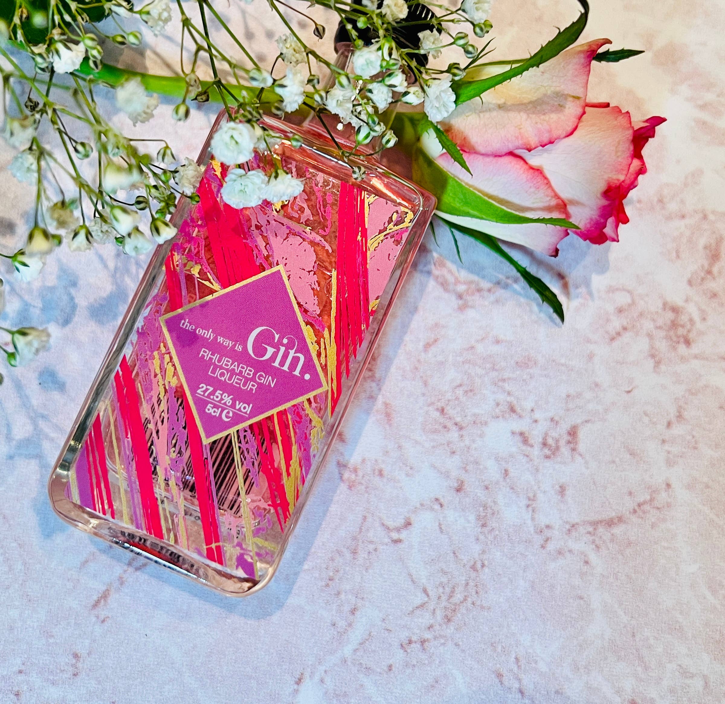 The Only Way Is Spirits – wholesale Liqueur – Rhubarb Gin Liqueur Miniature | Rhubarb Flavoured Gin 5cl3