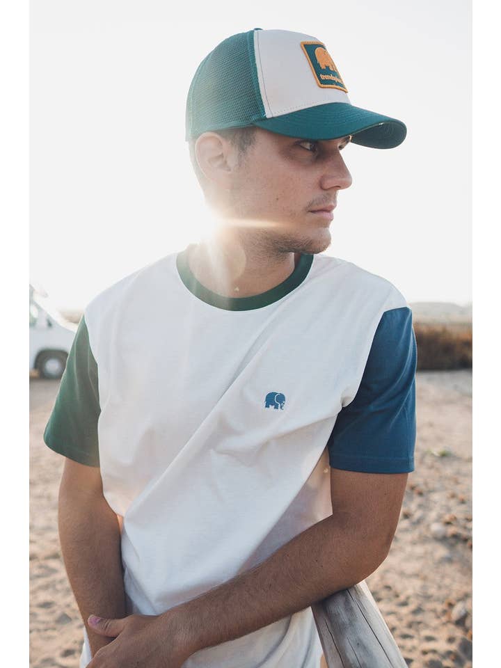 Trendsplant Clothing – T-shirt – Homem por atacado – T-Shirt Bloco de Cor Orgânica Natural3