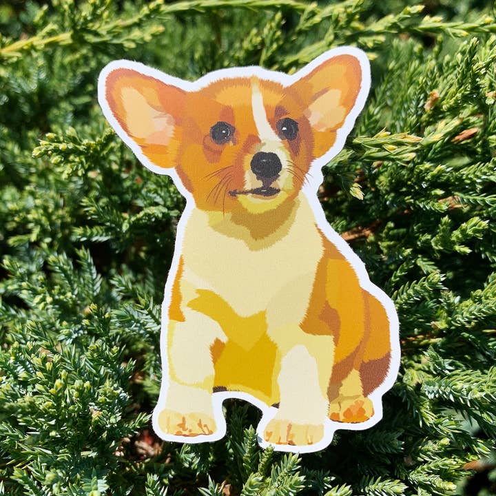 Corgi Dog Sticker for engroshandel hos All Things Scarlett